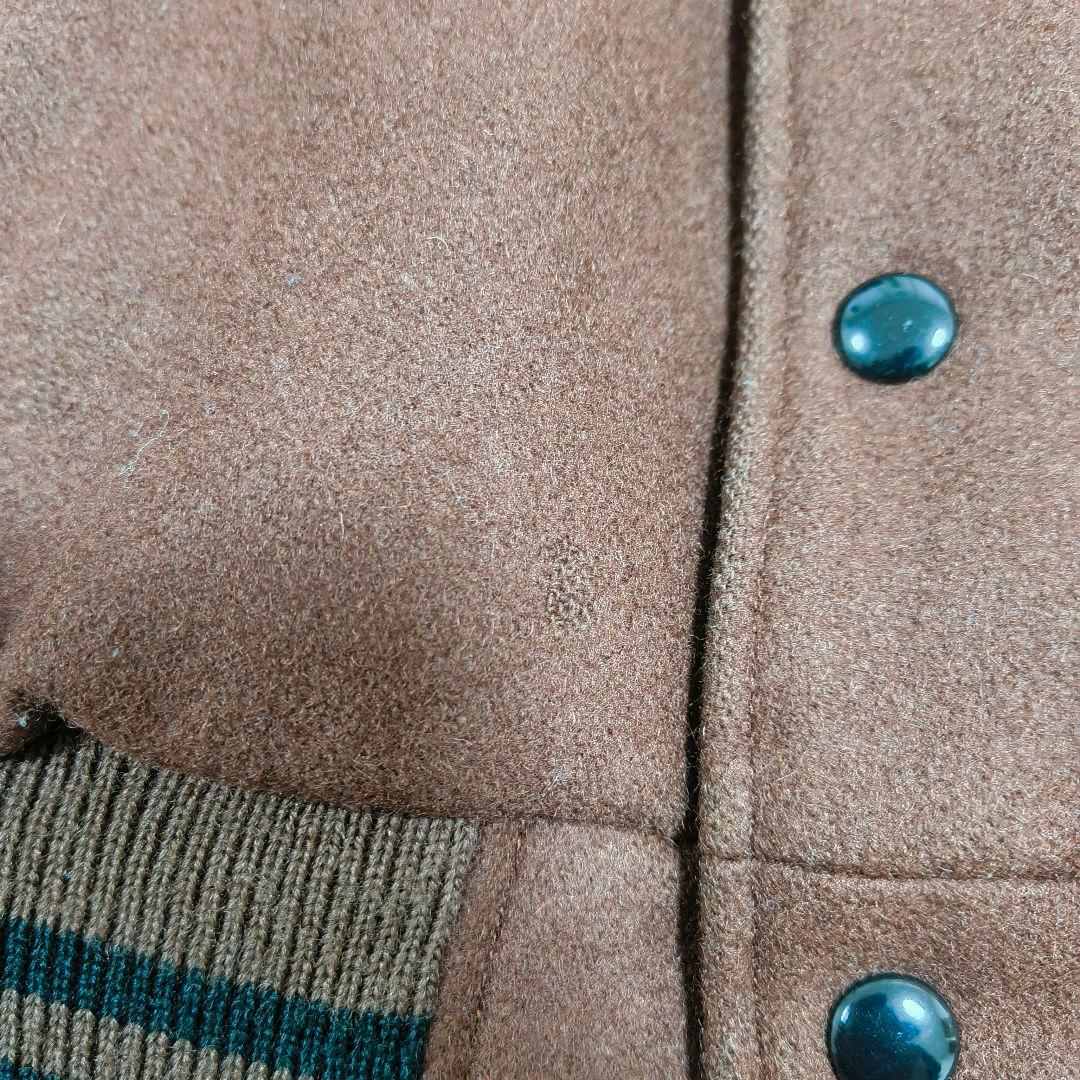 希少✨️VAN JACKET ヴァンヂャケット スタジャン 茶×黒 袖レザー M