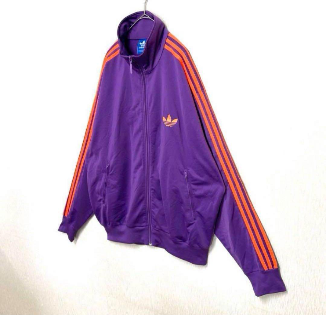 【希少カラー‼️】adidasファイヤーバード トラックジャケット 紫 M 古着