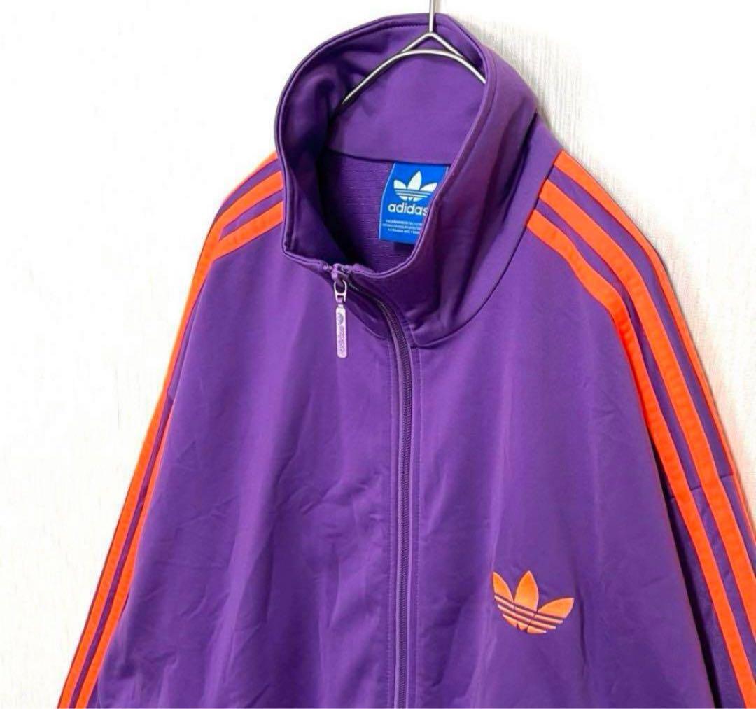 【希少カラー‼️】adidasファイヤーバード トラックジャケット 紫 M 古着