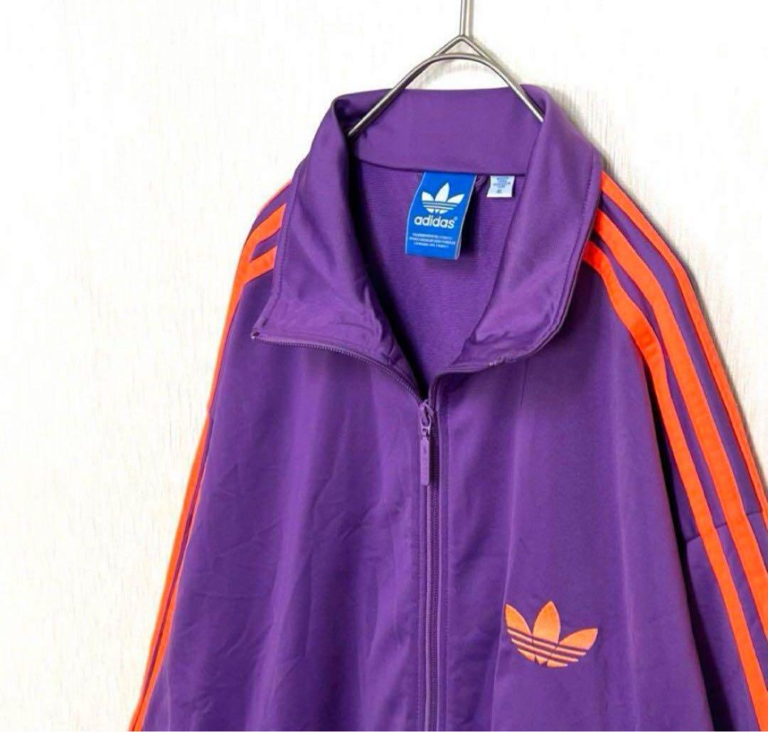 【希少カラー‼️】adidasファイヤーバード トラックジャケット 紫 M 古着