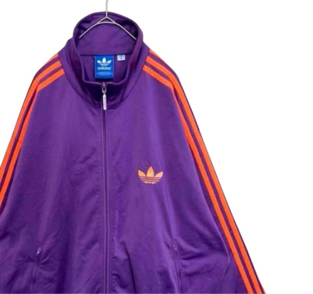 【希少カラー‼️】adidasファイヤーバード トラックジャケット 紫 M 古着
