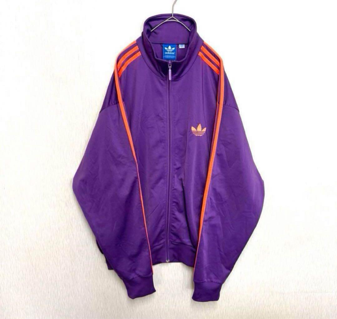 【希少カラー‼️】adidasファイヤーバード トラックジャケット 紫 M 古着