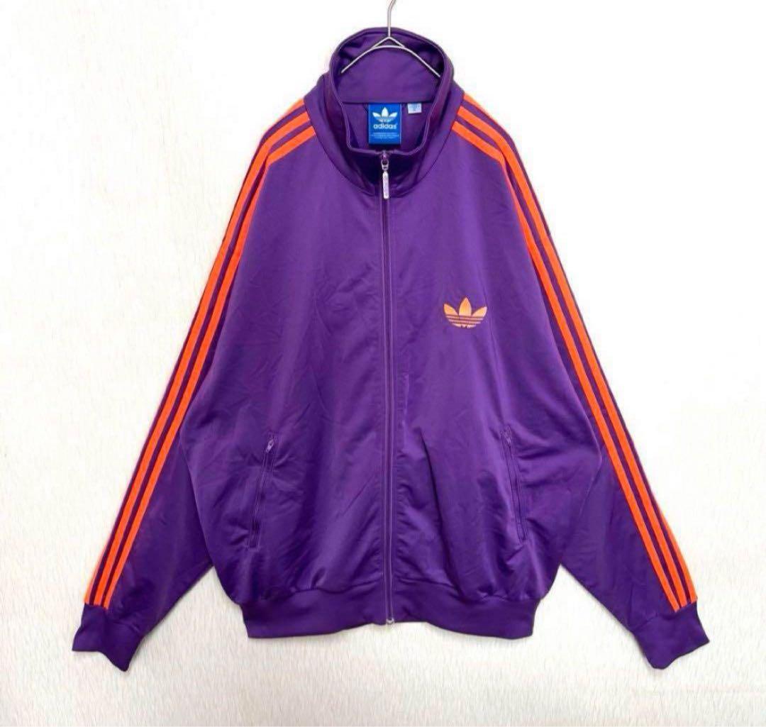 【希少カラー‼️】adidasファイヤーバード トラックジャケット 紫 M 古着
