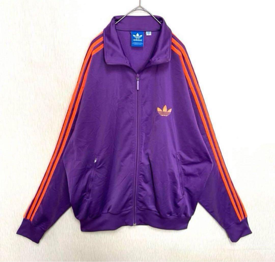 【希少カラー‼️】adidasファイヤーバード トラックジャケット 紫 M 古着