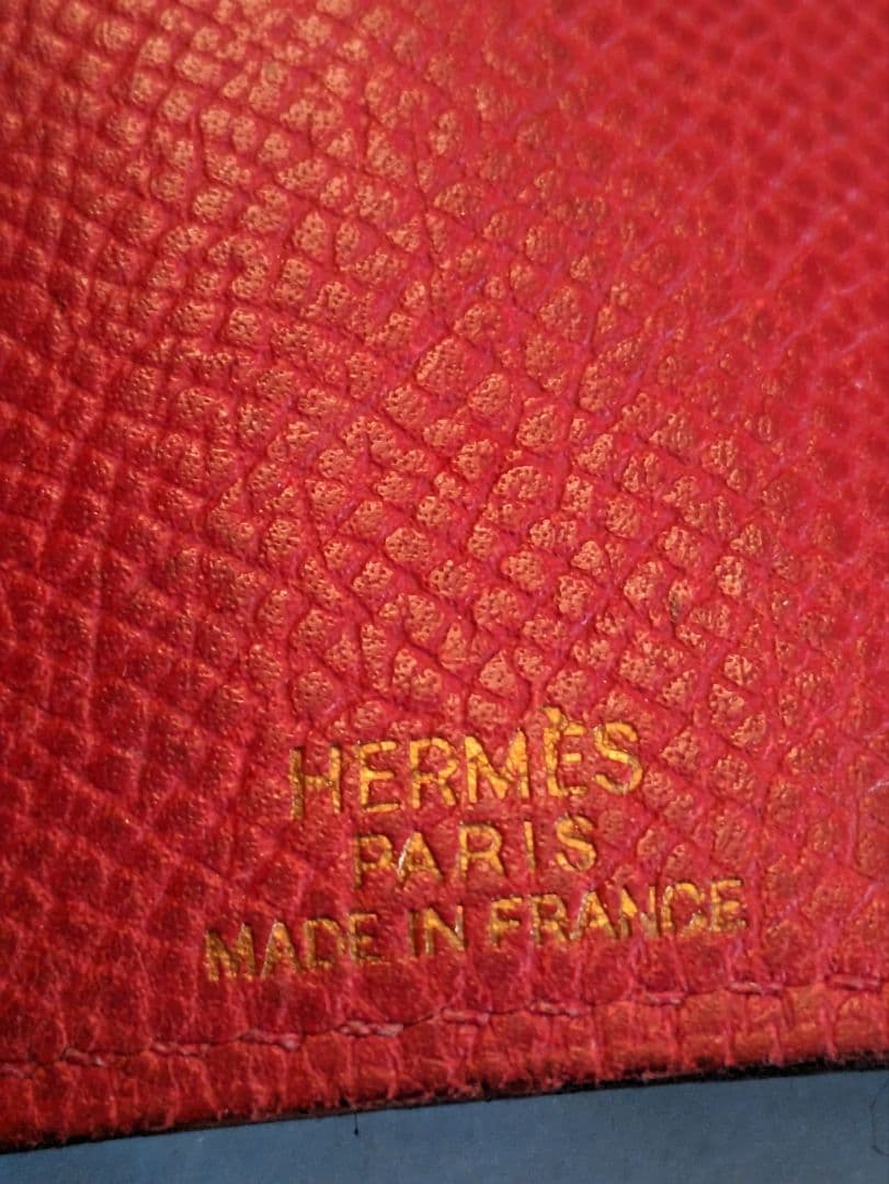 HERMES セリエキーケース　ゴールド金具　黒×赤　□L刻印　直営店購入