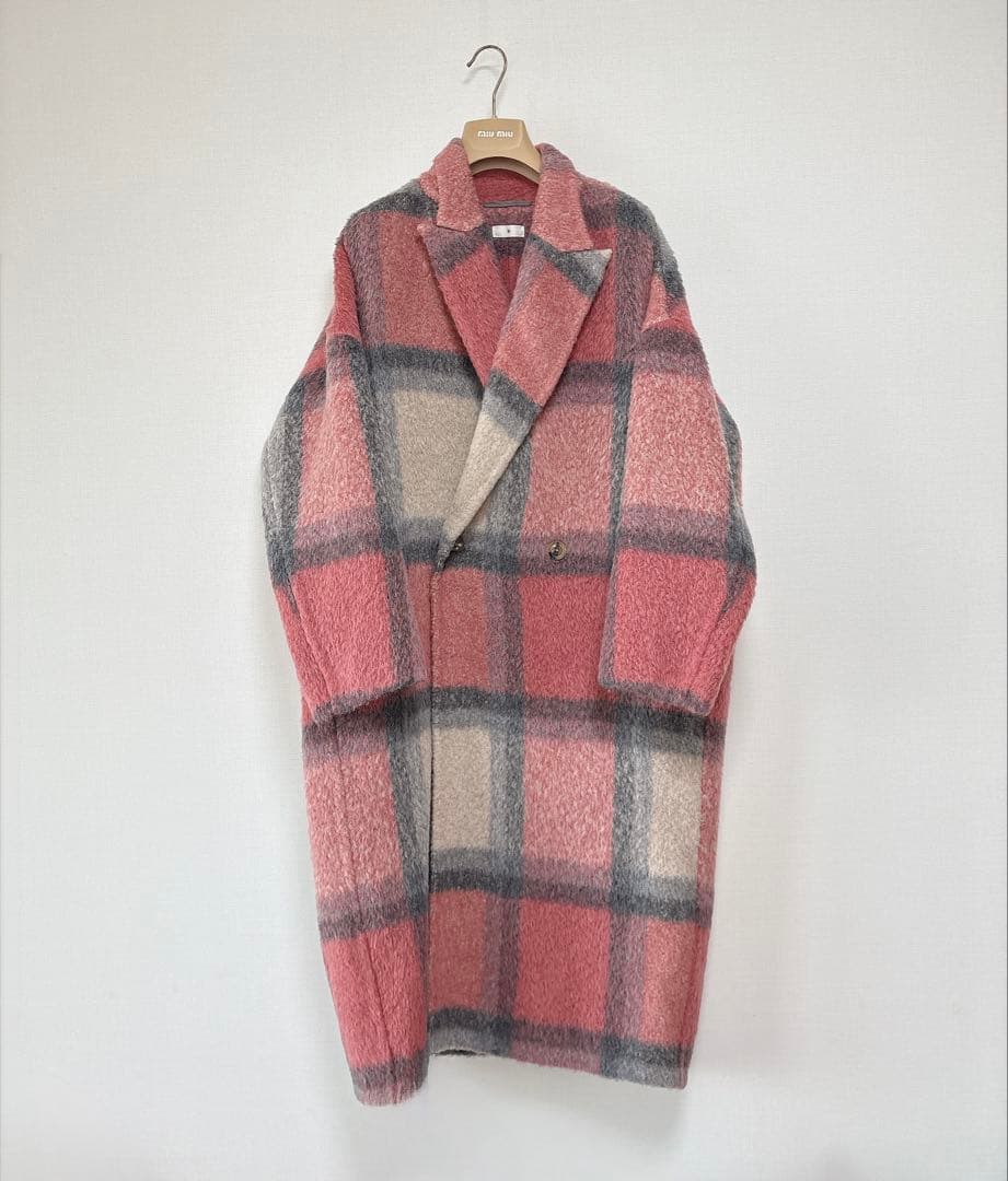 大草直子さん着用 TOMORROWLAND.B アルパカチェックコクーンコート