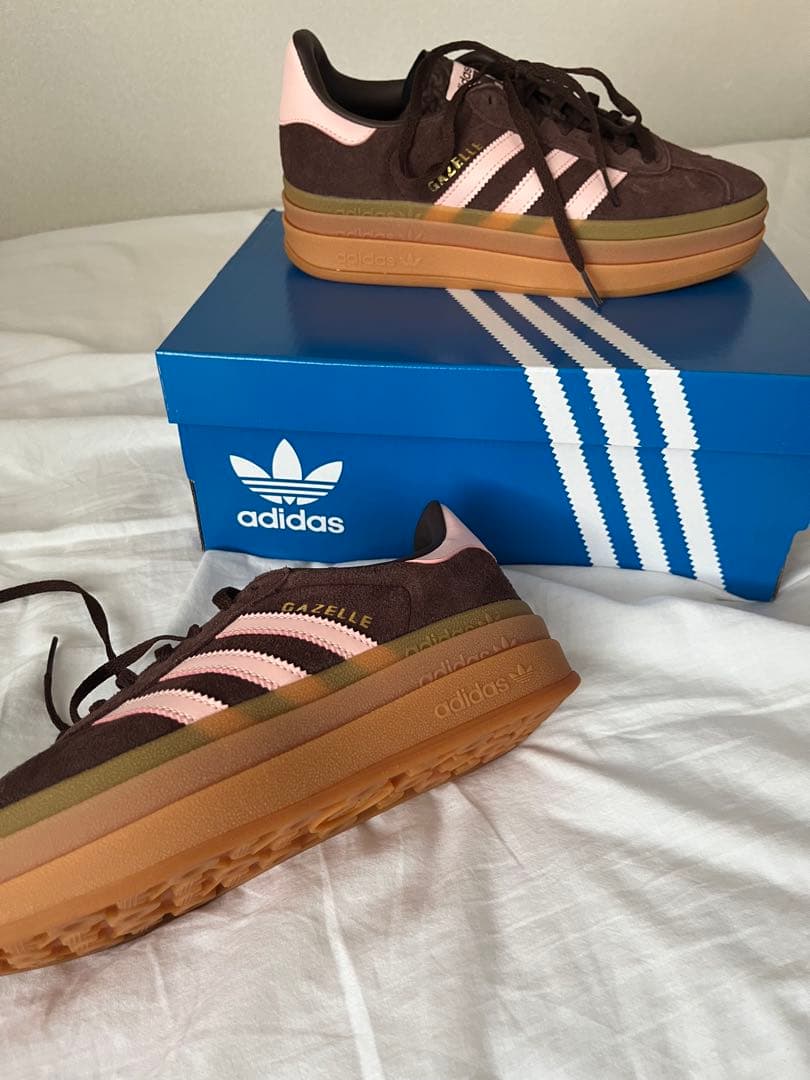 限定値下げ‼️Adidas Gazelle Bold ブラウン/ピンク　23.5