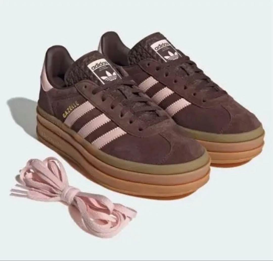 限定値下げ‼️Adidas Gazelle Bold ブラウン/ピンク　23.5