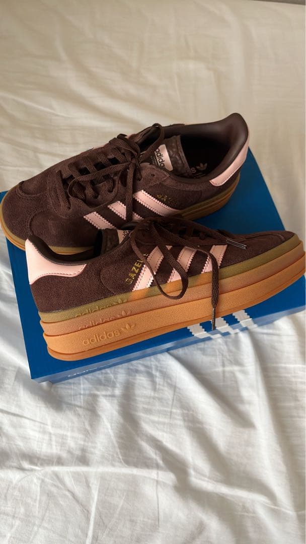 限定値下げ‼️Adidas Gazelle Bold ブラウン/ピンク　23.5
