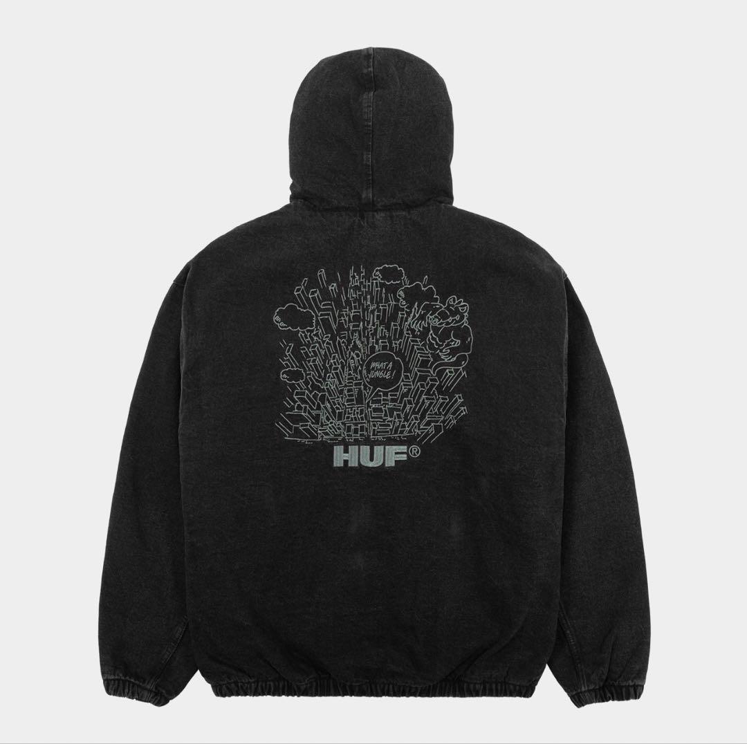 【美品】 HUF WHAT A JUNGLE DENIM WORKJACKET