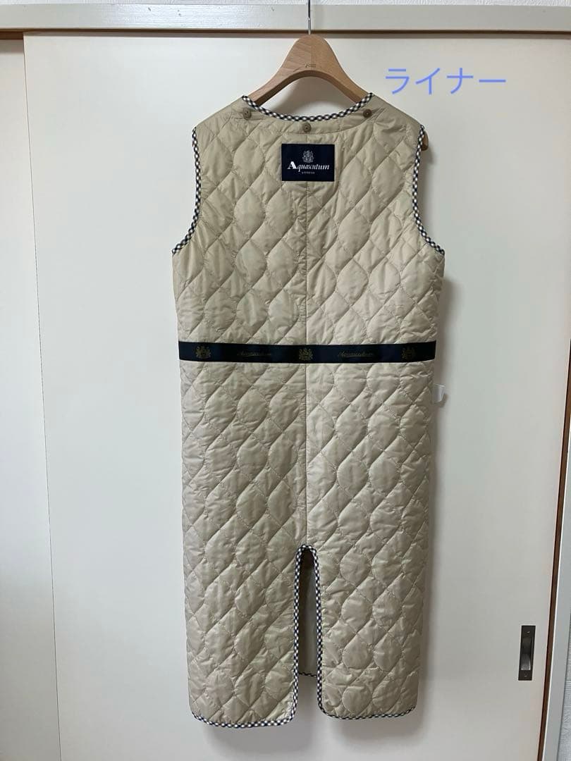 アクアスキュータム　ステンカラーコート　ライナー付き