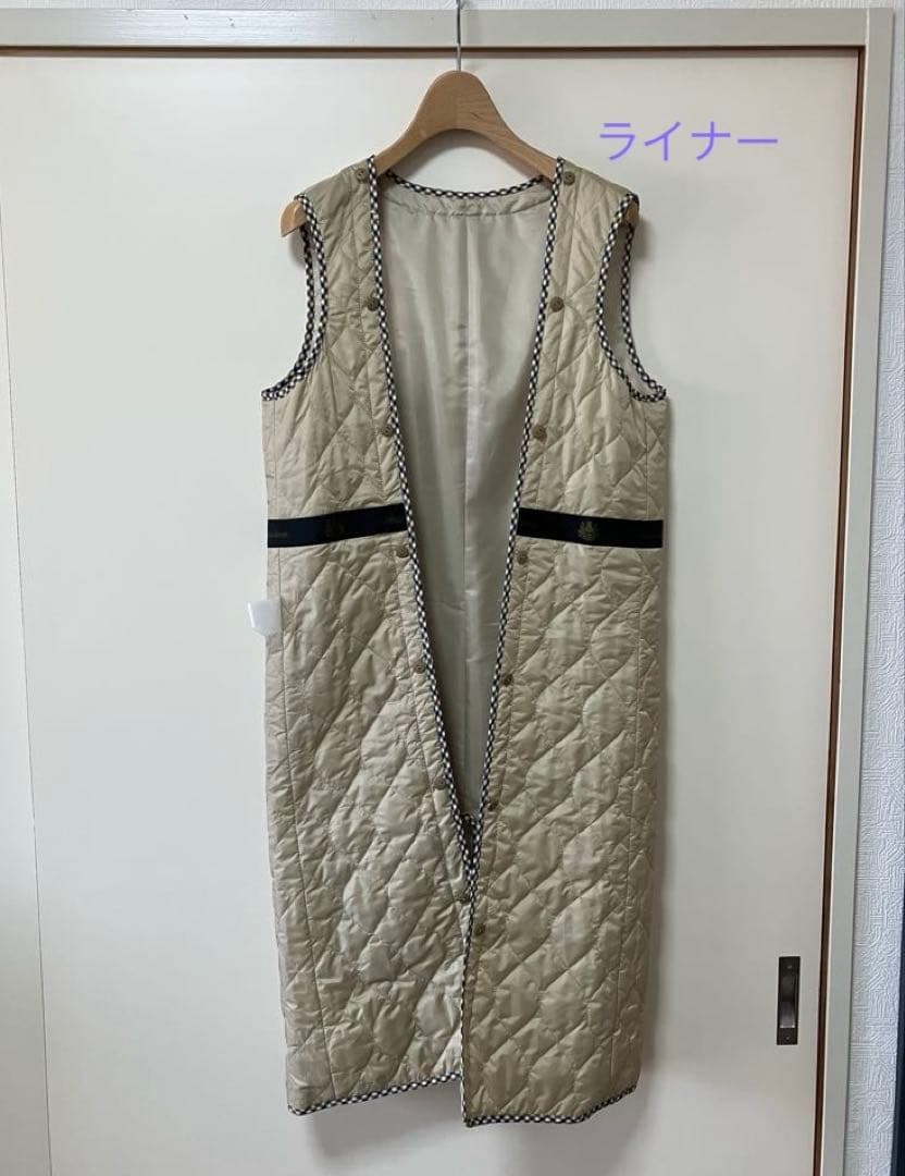 アクアスキュータム　ステンカラーコート　ライナー付き