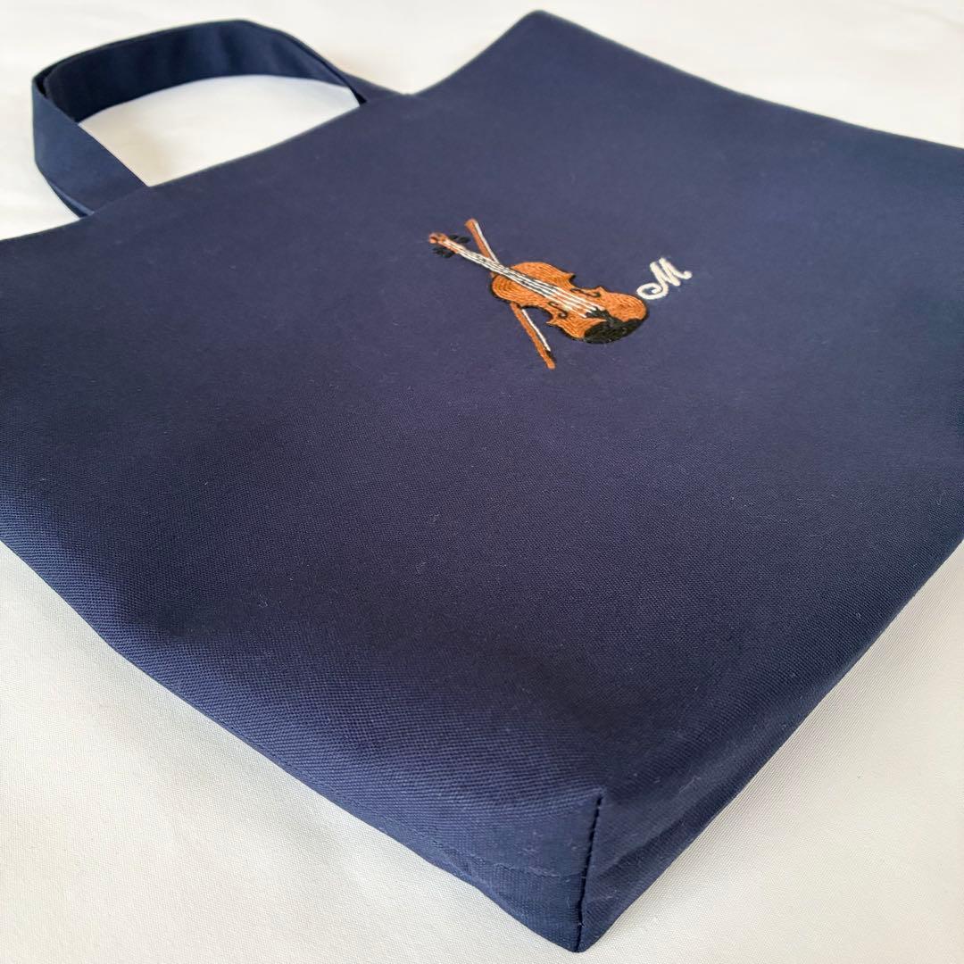 Mallow　バイオリン　手刺繍　レッスンバッグ　マスコットキー　親子