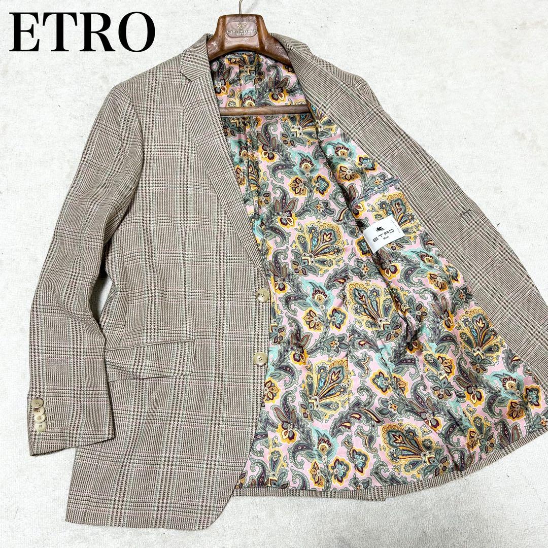 極美品　エトロ　ETRO テーラードジャケット　アンコンジャケット　ペイズリー柄