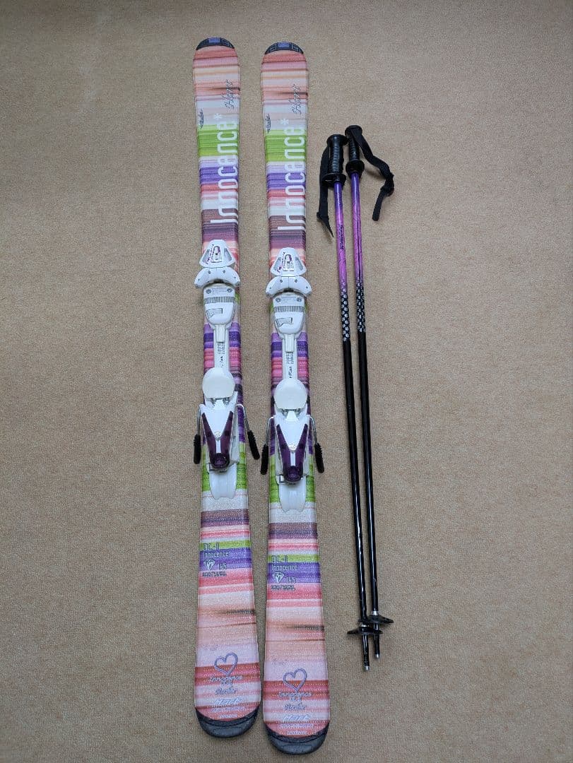 レディーススキーセット★145 Hart スキー板＆ストック＆ブーツ＆ケース付き