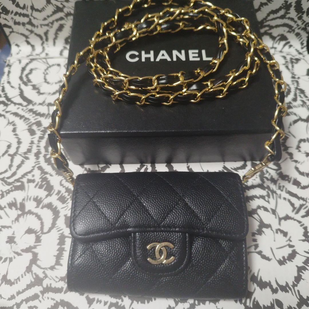 シャネル　キーケース　カードケース　斜めがけ