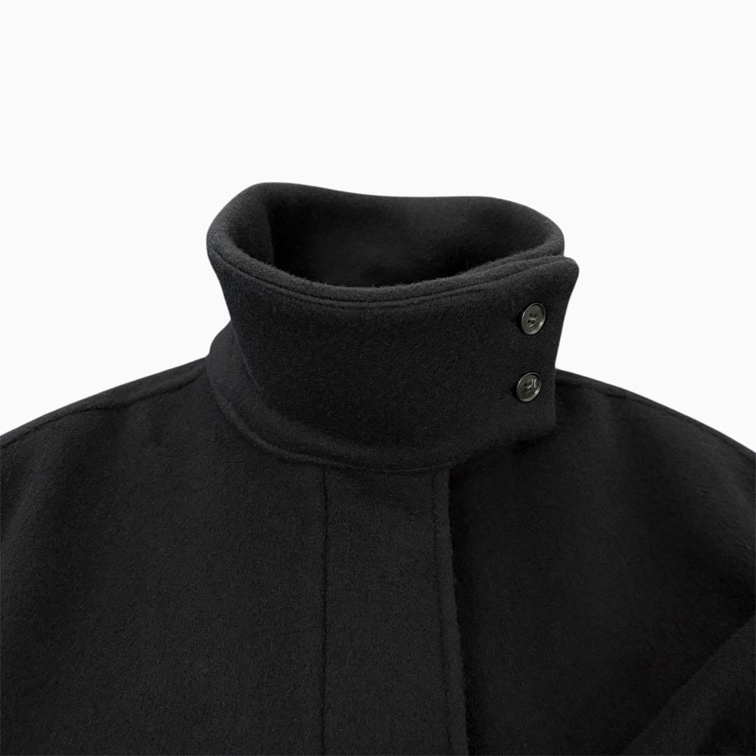 【美品】ETRE TOKYO フーディストールリバーショートコート ブラック S