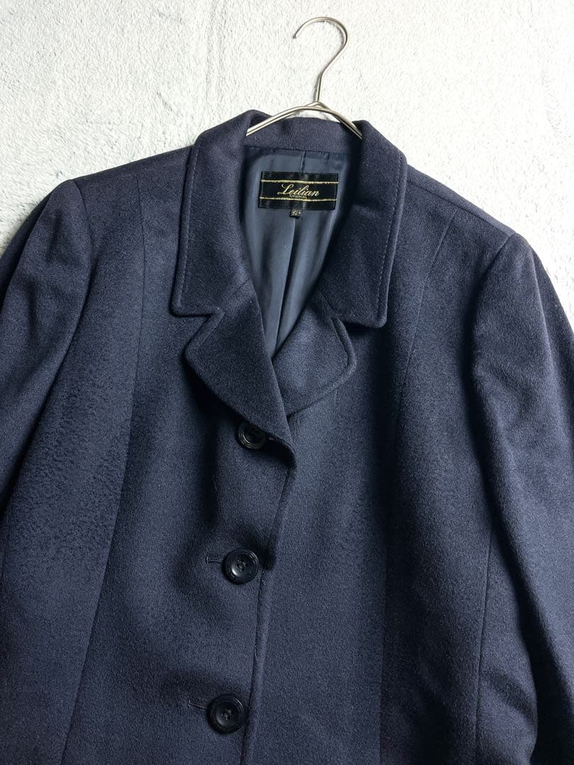 【Leilian】レリアン カシミヤ100% 4B ロングジャケットコート 15
