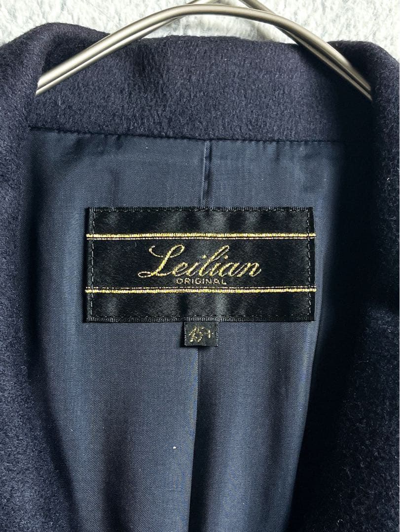 【Leilian】レリアン カシミヤ100% 4B ロングジャケットコート 15