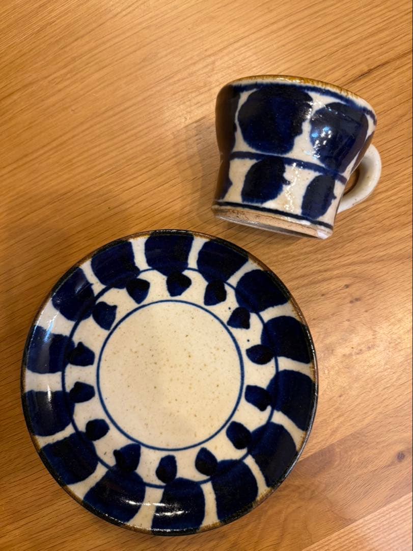 未使用　遠藤太郎　益子焼　無花果柄