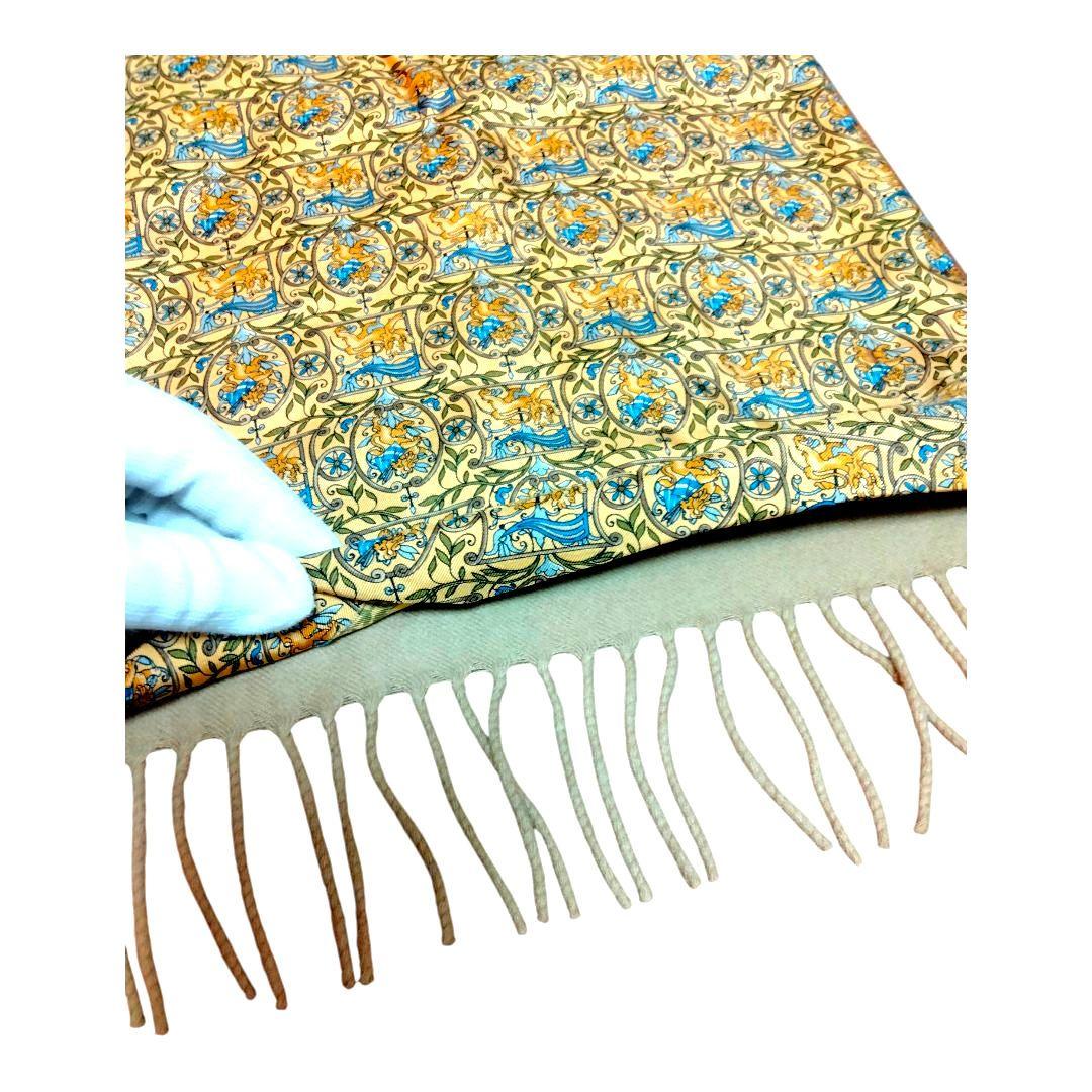 Salvatore Ferragamo シルク100％×カシミア100％マフラー