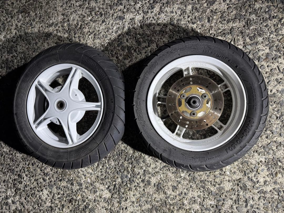 スーパジョグzr 純正ホイール 白塗装済み