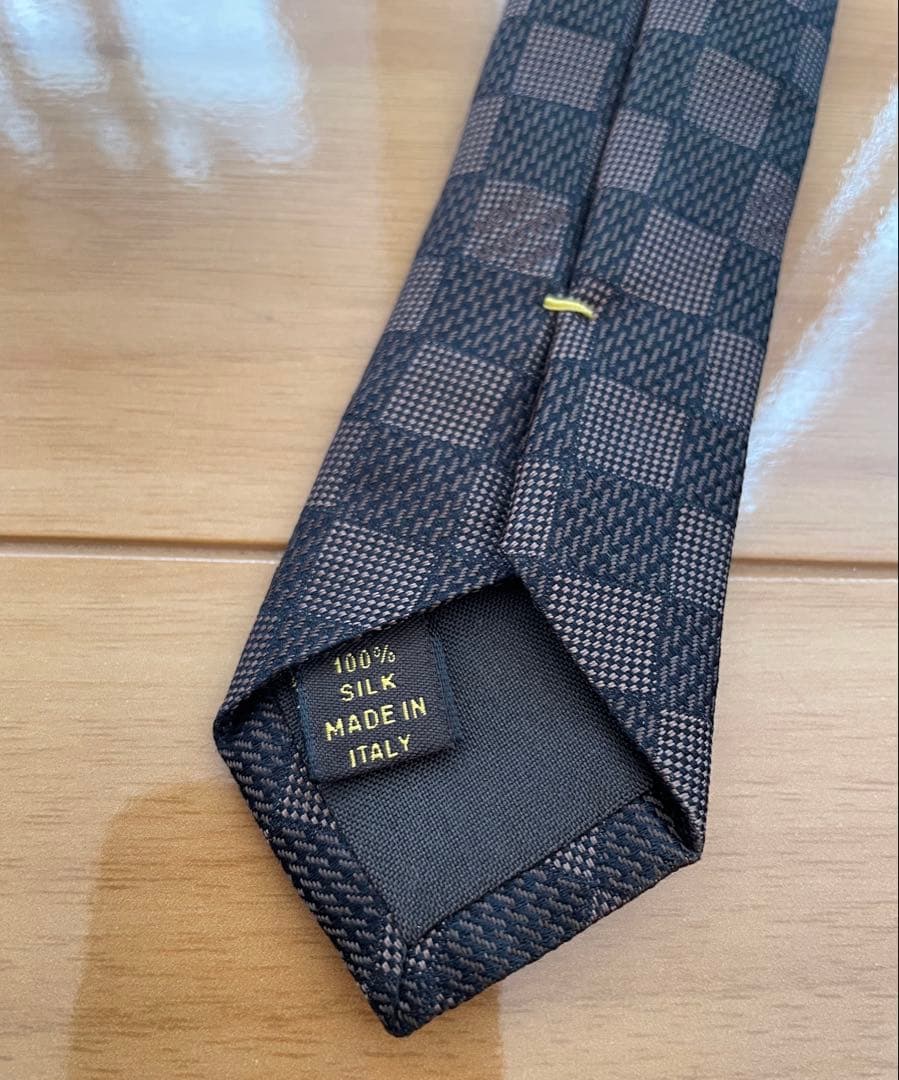 Louis Vuitton ルイヴィトン ダミエ ネクタイ 定番ブラウン