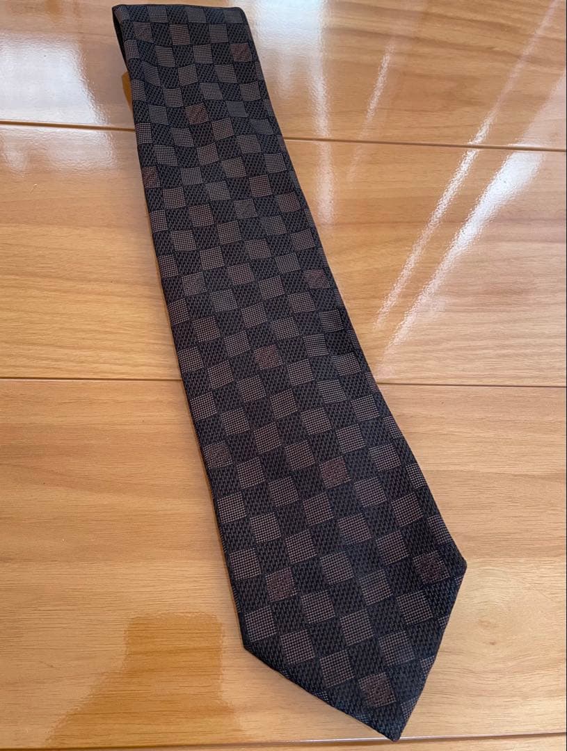 Louis Vuitton ルイヴィトン ダミエ ネクタイ 定番ブラウン