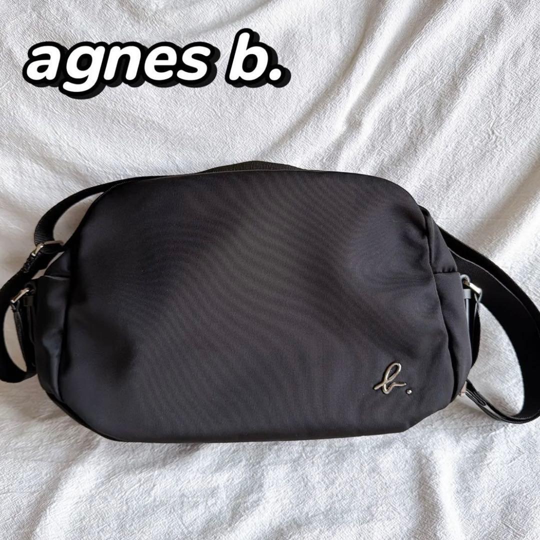 新品未使用　アニエスベー　ショルダーバッグ　ナイロン　バッグ ブラック 斜めがけ