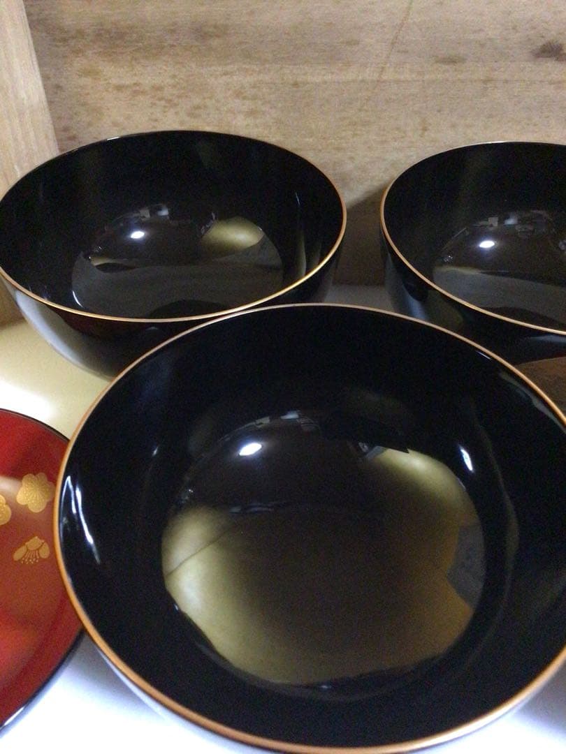 輪島塗 豪華蒔絵 祝椀 ４客セット 共箱付き