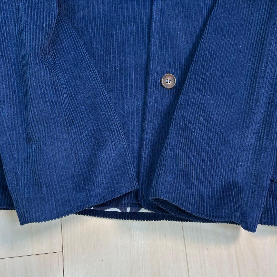 【新品タグ付き】KARAKU コーデュロイカバーオール 2XL ネイビー 波柄