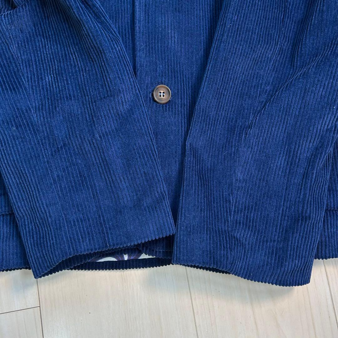 【新品タグ付き】KARAKU コーデュロイカバーオール 2XL ネイビー 波柄
