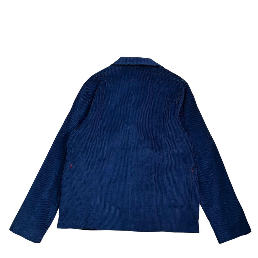 【新品タグ付き】KARAKU コーデュロイカバーオール 2XL ネイビー 波柄