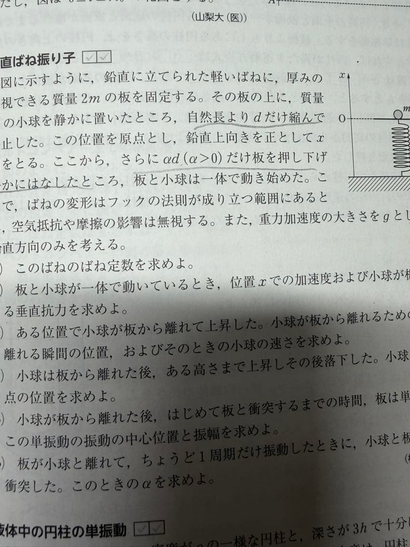 医学部の物理 解答と解説付き　高井隼人先生