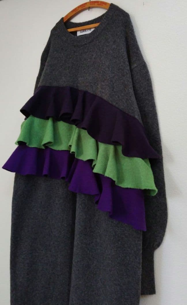 ヘリンドットサイ フリル ドック ニット ドレス/ワンピース※新品※