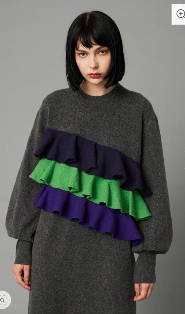 ヘリンドットサイ フリル ドック ニット ドレス/ワンピース※新品※