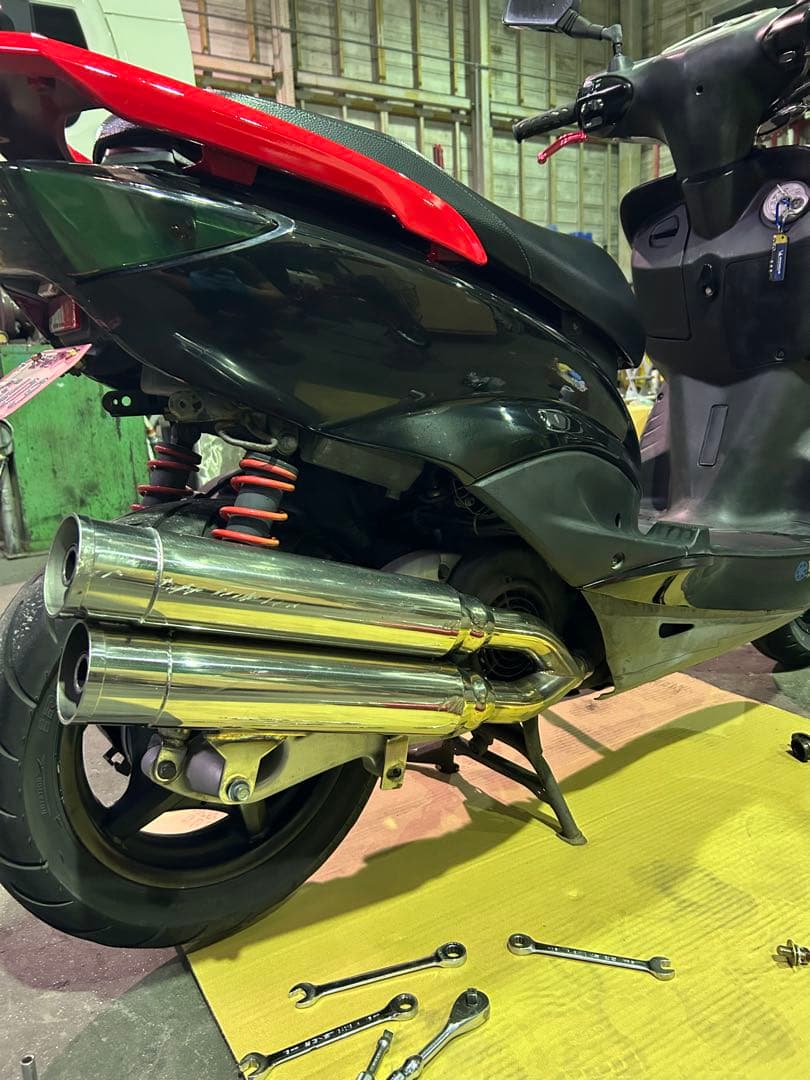 ステンレス デュアルエキゾーストマフラー ウィルズウィン　se12j シグナス