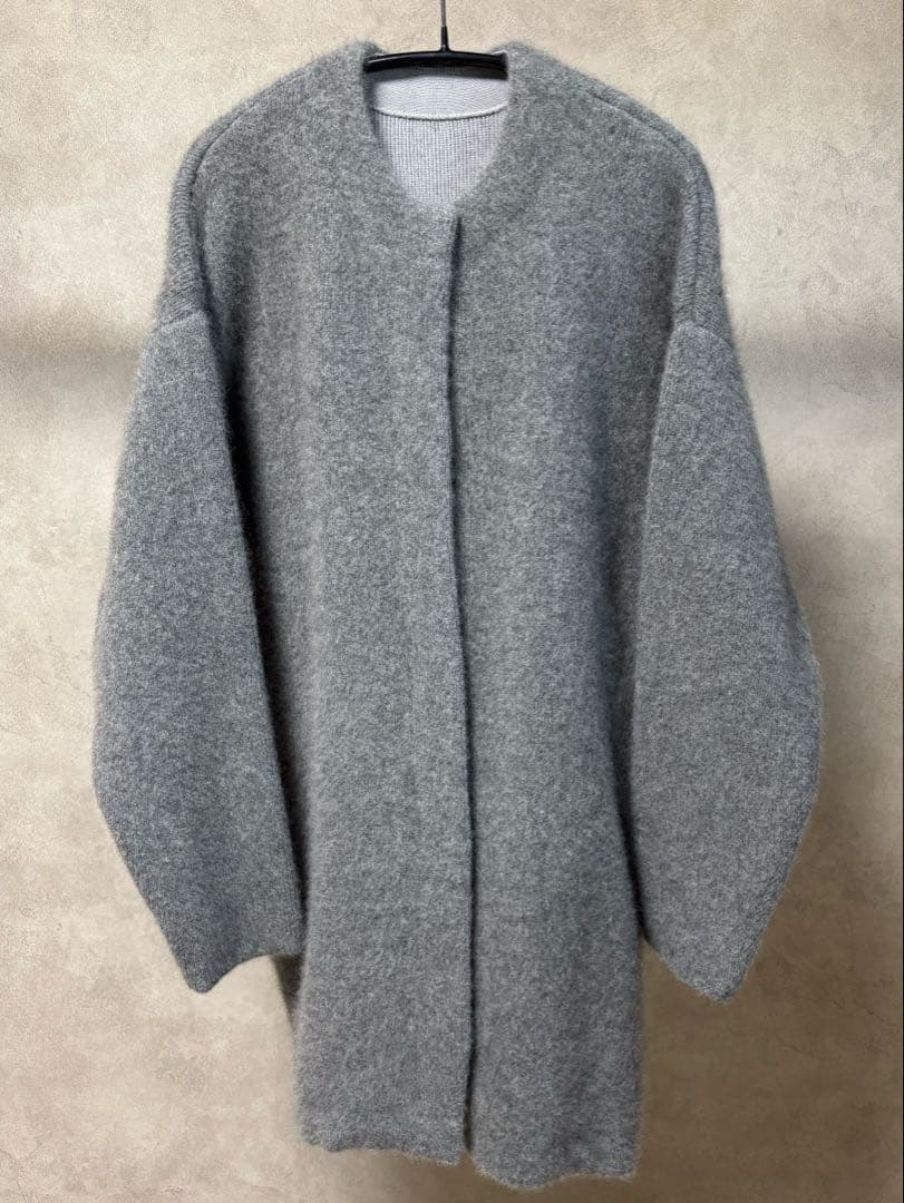 ELENDEEK ベーシックラクーンミックスカーディガン グレー