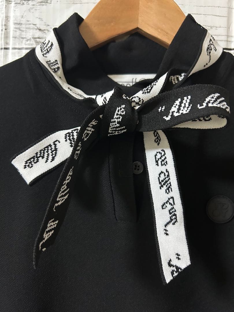 レディースゴルフウェア　スカートセットアップブラック　長袖　L／M サイズ