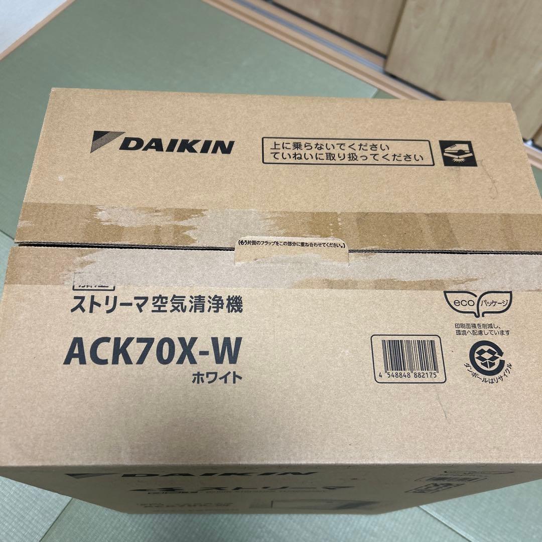 新品DAIKIN 加湿ストリーマ空気清浄機 ACK70X-W ホワイト