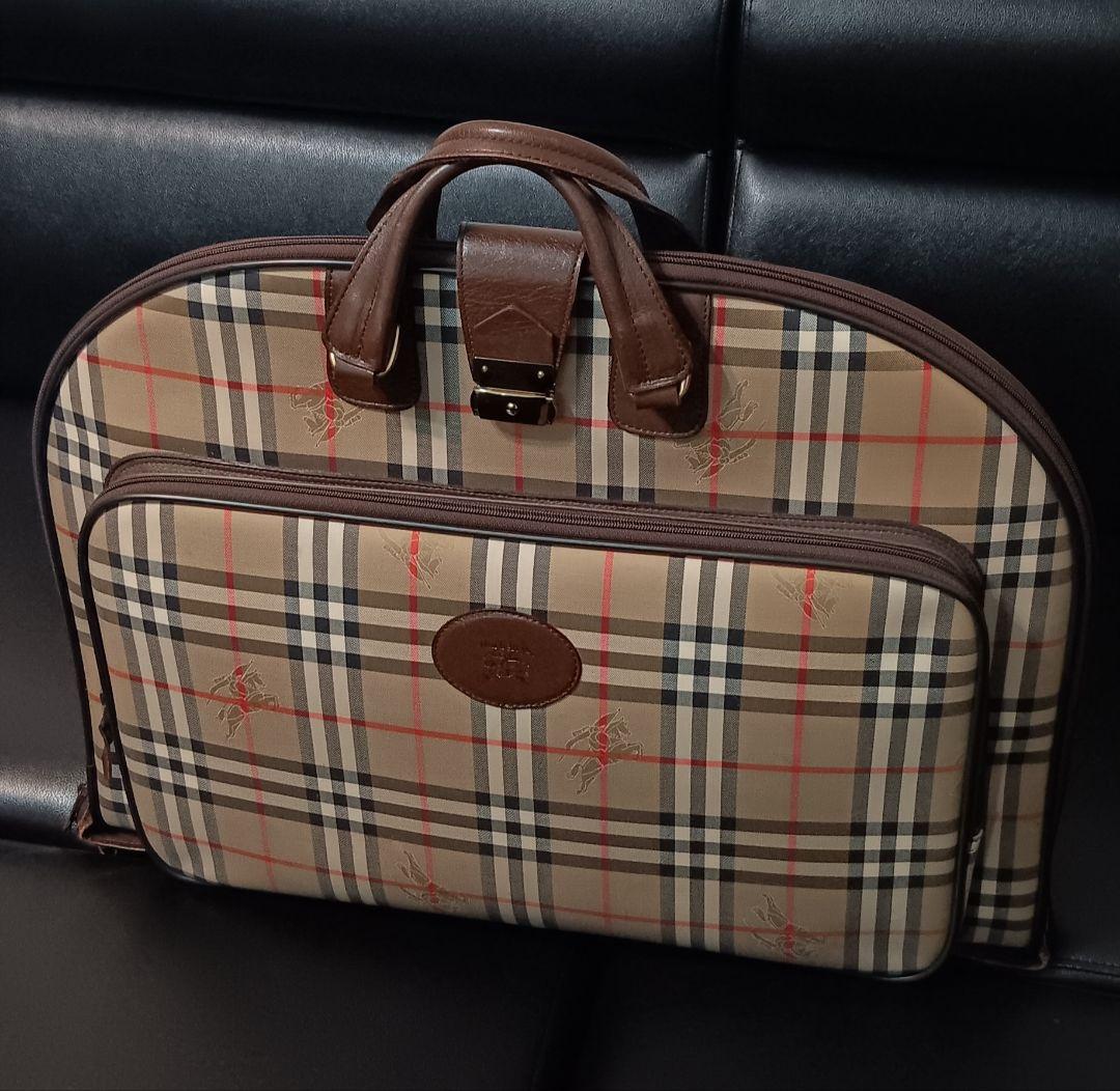 【希少/美品】Burberrys ヴィンテージ ガーメントバッグ ノバチェック