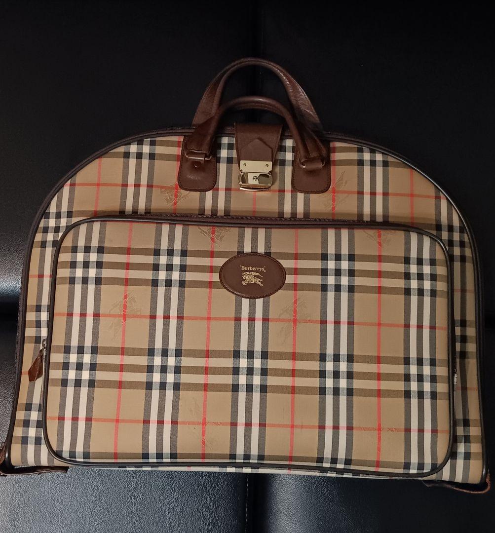 【希少/美品】Burberrys ヴィンテージ ガーメントバッグ ノバチェック
