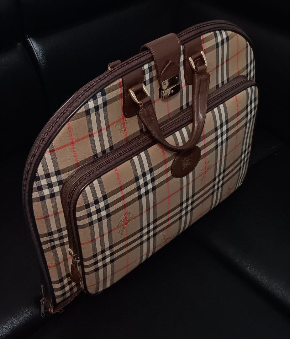 【希少/美品】Burberrys ヴィンテージ ガーメントバッグ ノバチェック