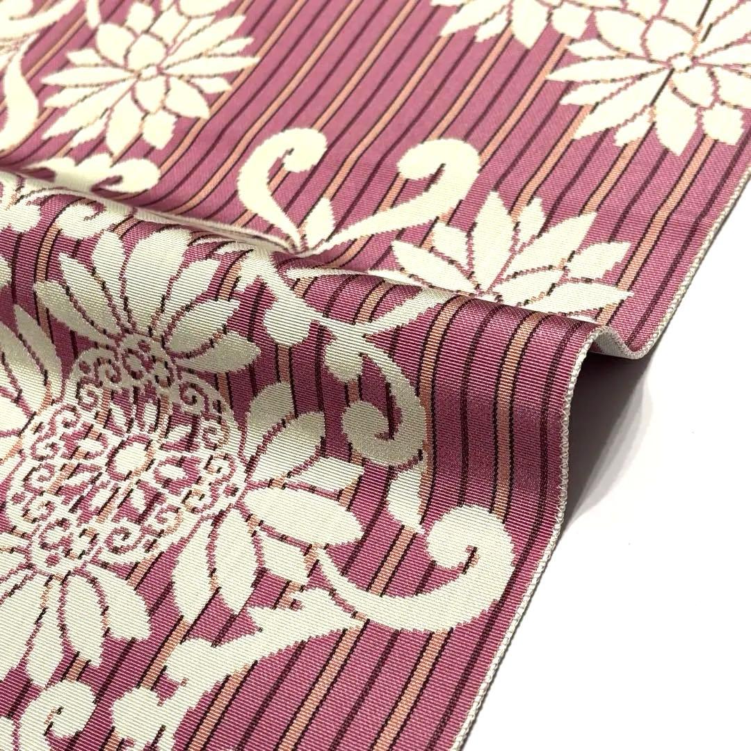 【専用】博多織 八寸名古屋帯 正絹 ピンク 極上の織 so262