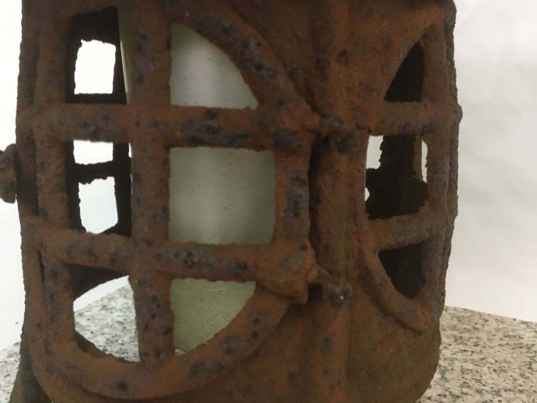 古民具 錆あり 吊り灯ろう 吊り灯籠 燈籠 鉄製 ヴィンテージ アンティーク