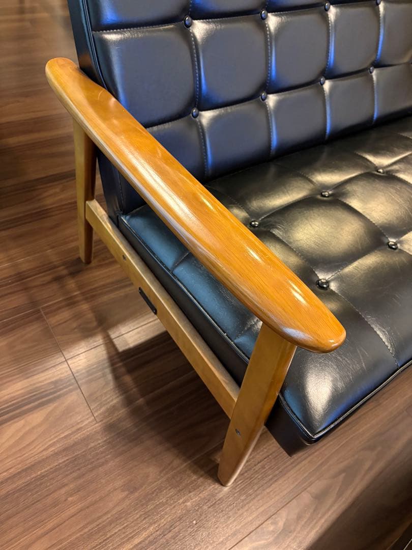 ははは　カリモク60 Kチェア 2シーター オットマン