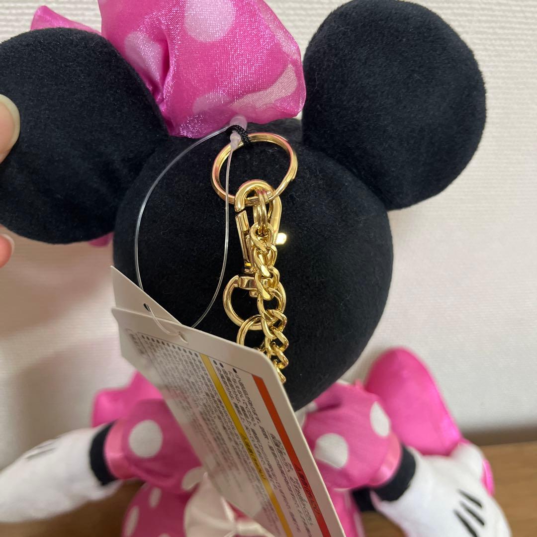 【新品未使用タグ付き】ミニー ぬいぐるみキーチェーン　ピンク　ミニーの日