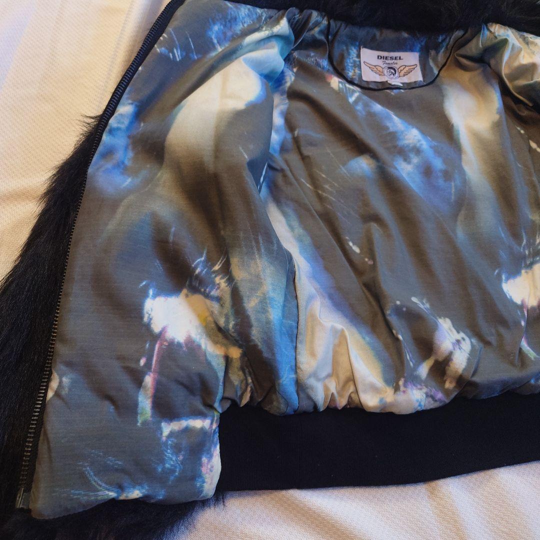 DIESEL ディーゼル　フェイクファー コート ジャケット ブラック XS