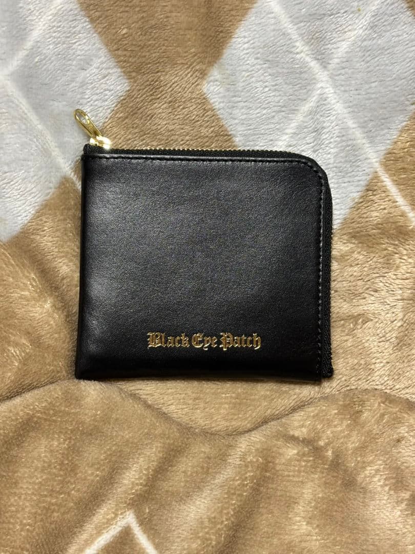 Black Eye Patch 黒 レザー 二つ折り財布