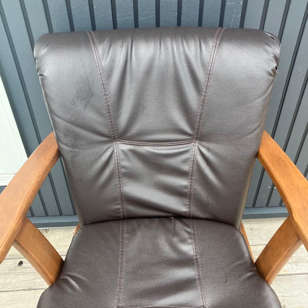 北欧レトロ 回転式 木製椅子 アームチェア ダイニングチェア カントリー 古家具